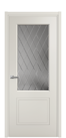 Дверь межкомнатная Плэйн 2 Цвет Дымчатый Покрытие Эмаль  Наличник L 50 Цена 41575