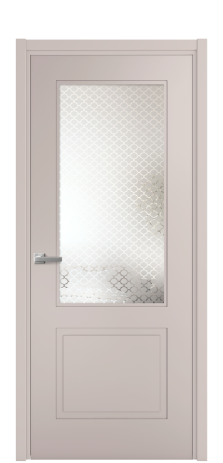 Дверь межкомнатная Плэйн 2 Цвет Пудра Покрытие Эмаль  Наличник L 50 Цена 41250