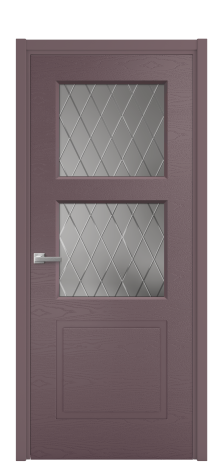 Дверь межкомнатная Плэйн 3 Цвет Лиловый Brash Покрытие Эмаль брашированная  Наличник L 50 Цена 45500