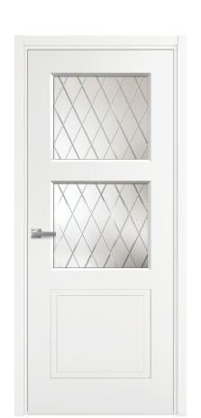 Дверь межкомнатная Plain 3 Цвет Белый Покрытие Эмаль  Наличник L 50 Цена 36280