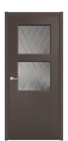 Дверь межкомнатная Plain 3 Цвет Коричневый Покрытие Эмаль  Наличник L 50 Цена 41600