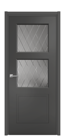 Дверь межкомнатная Plain 3 Цвет Антрацит Покрытие Эмаль  Наличник L 50 Цена 41600