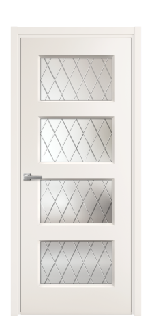 Дверь межкомнатная Plain 4 Цвет Молочный Покрытие Эмаль  Наличник L 50 Цена 41050