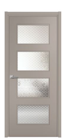 Дверь межкомнатная Plain 4 Цвет Какао Покрытие Эмаль  Наличник L 50 Цена 41335