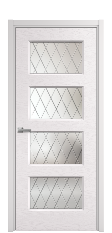 Дверь межкомнатная Plain 4 Цвет Крем Brash Покрытие Эмаль брашированная  Наличник L 50 Цена 47900