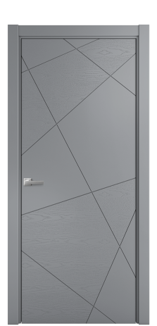 Дверь межкомнатная Twist 01 Цвет Гриджио Brash Покрытие Эмаль брашированная  Наличник L 75 Цена 46325