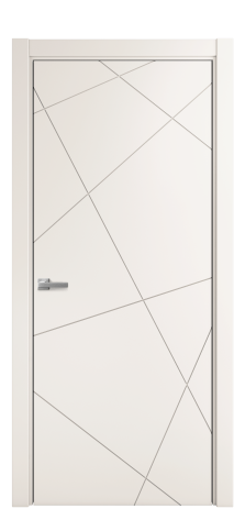 Дверь межкомнатная Твист 01 Цвет Молочный Покрытие Эмаль  Наличник L 75 Цена 39475