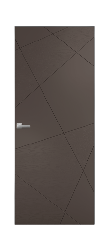Дверь межкомнатная Twist 01 Цвет Коричневый Brash Покрытие Эмаль брашированная  Наличник Скрытый короб хром Цена 63460
