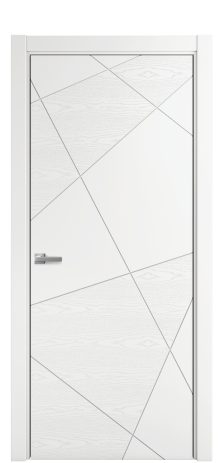 Дверь межкомнатная Твист 01 Цвет Белый Brash Покрытие Эмаль брашированная  Наличник L 75 Цена 46325