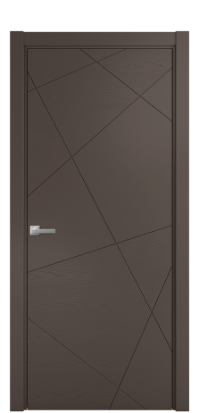 Дверь межкомнатная Твист 01 Цвет Коричневый Brash Покрытие Эмаль брашированная  Наличник L 75 Цена 46325