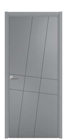 Дверь межкомнатная Twist 02 Цвет Гриджио Покрытие Эмаль  Наличник L 50 Цена 39675