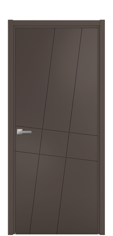 Дверь межкомнатная Twist 02 Цвет Коричневый Покрытие Эмаль  Наличник L 50 Цена 39675