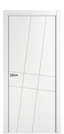 Дверь межкомнатная Твист 02 Цвет Белый Покрытие Эмаль  Наличник L 75 Цена 39475