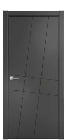 Дверь межкомнатная Твист 02 Цвет Антрацит Покрытие Эмаль  Наличник L 75 Цена 40668