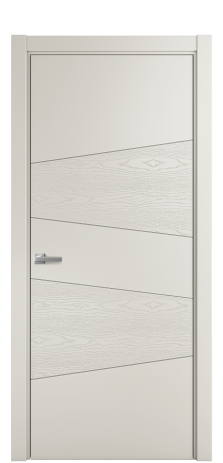 Дверь межкомнатная Твист 03 Цвет Дымчатый Brash Покрытие Эмаль брашированная  Наличник L 75 Цена 46325