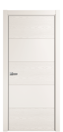 Дверь межкомнатная Линия 01 Цвет Молочный Brash Покрытие Эмаль брашированная  Наличник L 75 Цена 46325