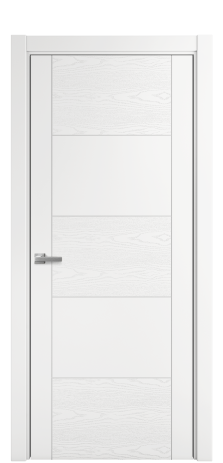 Дверь межкомнатная Линия 02 Цвет Белый Brash Покрытие Эмаль брашированная  Наличник L 75 Цена 46325