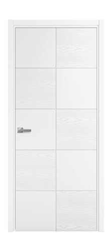 Дверь межкомнатная Linea 03 Цвет Белый Brash Покрытие Эмаль брашированная  Наличник L 50 Цена 46325