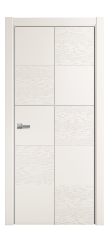 Дверь межкомнатная Линия 03 Цвет Молочный Brash Покрытие Эмаль брашированная  Наличник L 75 Цена 46325