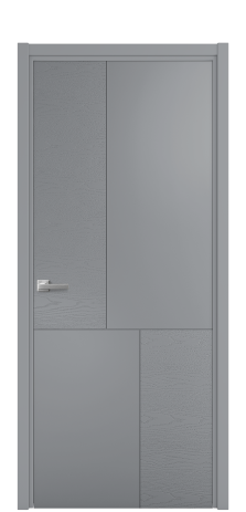 Дверь межкомнатная Linea 04 Цвет Гриджио Brash Покрытие Эмаль брашированная  Наличник L 50 Цена 46325