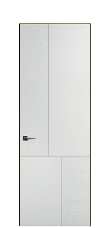 Дверь межкомнатная Линия 04 Цвет Облачный Brash Покрытие ЭМАЛИ Эмаль брашированная Наличник Скрытый короб золото Цена 47854