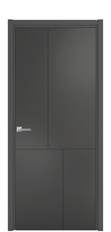 Дверь межкомнатная Linea 04 Цвет Антрацит Покрытие Эмаль  Наличник L 50 Цена 39675