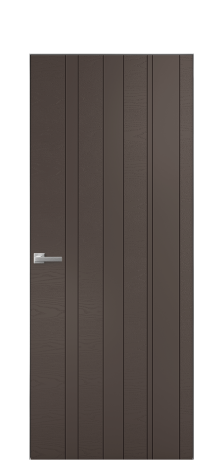 Дверь межкомнатная Lingo 02 Цвет Коричневый Brash Покрытие Эмаль брашированная  Наличник Скрытый короб хром Цена 63460