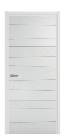 Дверь межкомнатная Lingo 05 Цвет Облачный Brash Покрытие Эмаль брашированная  Наличник L 50 Цена 46325