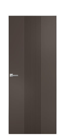 Дверь межкомнатная Mezzo 11 Цвет Коричневый Покрытие Эмаль  Наличник Скрытый короб хром Цена 59760