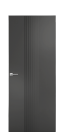 Дверь межкомнатная Mezzo 11 Цвет Антрацит Покрытие Эмаль  Наличник Скрытый короб хром Цена 59760