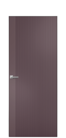 Дверь межкомнатная Mezzo 12 Цвет Лиловый Покрытие Эмаль  Наличник Скрытый короб хром Цена 59760