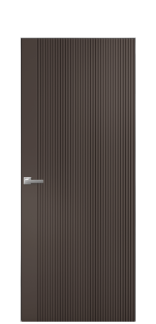 Дверь межкомнатная Mezzo 12 Цвет Коричневый Покрытие Эмаль  Наличник Скрытый короб хром Цена 59760