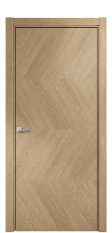 Дверь межкомнатная Unit 01 Цвет Дуб Светлый Покрытие Шпон натуральный  Наличник L 75 Цена 58200