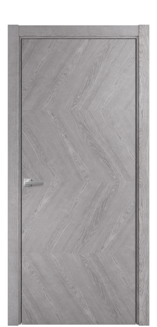 Дверь межкомнатная Unit 01 Цвет Дуб Кварц Покрытие Шпон натуральный  Наличник L 75 Цена 58200