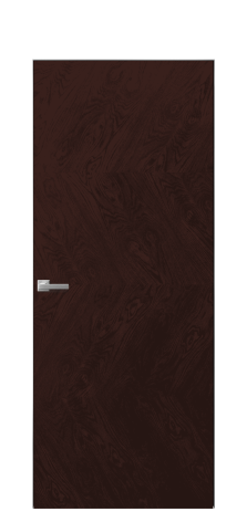 Дверь межкомнатная Unit 01 Цвет Мореный Дуб Покрытие Шпон натуральный  Наличник Скрытый короб хром Цена 73160