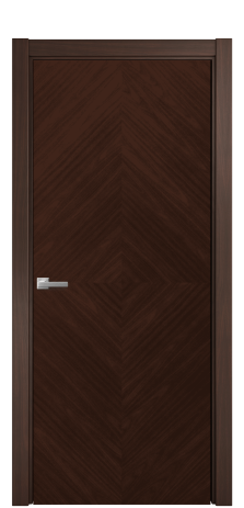 Дверь межкомнатная Юнит 02 Цвет Каштановый Орех Покрытие Шпон натуральный  Наличник L 75 Цена 62600