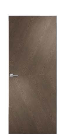 Дверь межкомнатная Unit 03 Цвет Дуб Марракеш Покрытие Шпон натуральный  Наличник Скрытый короб хром Цена 51850