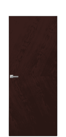 Дверь межкомнатная Unit 03 Цвет Мореный Дуб Покрытие Шпон натуральный  Наличник Скрытый короб хром Цена 69560