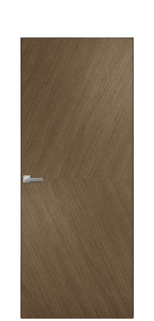 Дверь межкомнатная Unit 03 Цвет Дуб Шоколад Покрытие Шпон масло  Наличник Скрытый короб хром Цена 71210