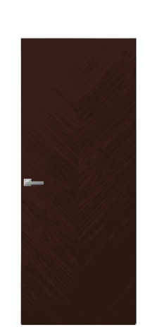 Дверь межкомнатная Юнит 04 Цвет Каштановый Орех Покрытие Шпон натуральный  Наличник Скрытый короб хром Цена 54850