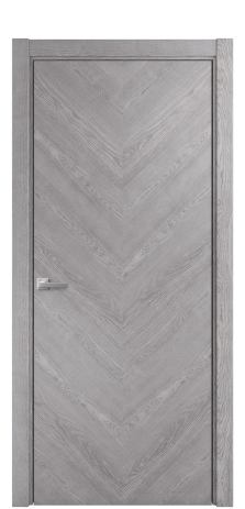 Дверь межкомнатная Unit 04 Цвет Дуб Кварц Покрытие Шпон натуральный  Наличник L 75 Цена 54600