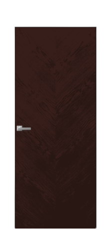 Дверь межкомнатная Unit 04 Цвет Мореный Дуб Покрытие Шпон натуральный  Наличник Скрытый короб хром Цена 69560