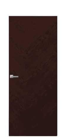 Дверь межкомнатная Юнит 05 Цвет Мореный Дуб Покрытие Шпон натуральный  Наличник Скрытый короб хром Цена 51850