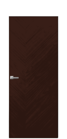 Дверь межкомнатная Unit 05 Цвет Каштановый Орех Покрытие Шпон натуральный  Наличник Скрытый короб хром Цена 72810