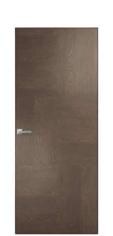 Дверь межкомнатная Unit 06 Цвет Дуб Марракеш Покрытие Шпон натуральный  Наличник Скрытый короб хром Цена 73160