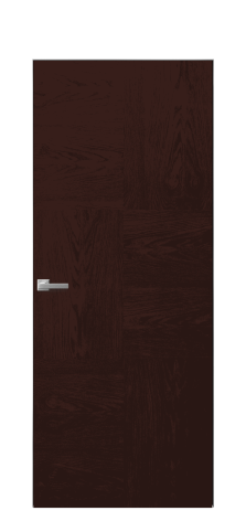 Дверь межкомнатная Unit 06 Цвет Мореный Дуб Покрытие Шпон натуральный  Наличник Скрытый короб хром Цена 73160