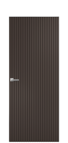 Дверь межкомнатная Сплайн Цвет Коричневый Покрытие Эмаль  Наличник Скрытый короб хром Цена 60593