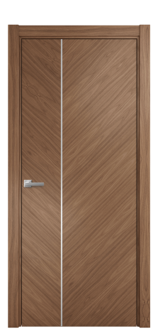 Дверь межкомнатная Unit Slot 10-111 Цвет Американский Орех Покрытие Шпон натуральный  Наличник L 75 Цена 64500