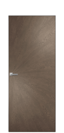 Дверь межкомнатная Unit 07 Цвет Дуб Марракеш Покрытие Шпон натуральный  Наличник Скрытый короб хром Цена 59850