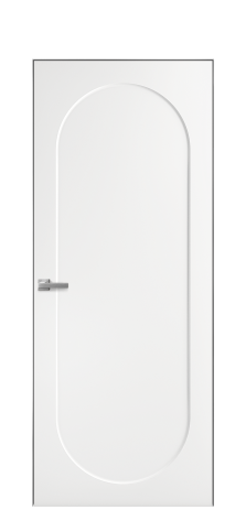 Дверь межкомнатная Ансе 1 Цвет Белый Покрытие Эмаль  Наличник Скрытый короб хром Цена 44450